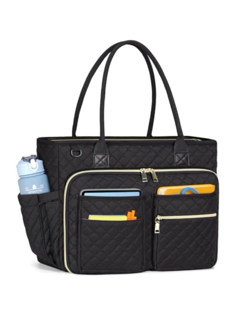15.6 inch Laptop Tote Bag Large Messenger Work Bag Insulated Pocket Travel
